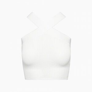 Aritzia Sculpt Knit Top Size Small. White